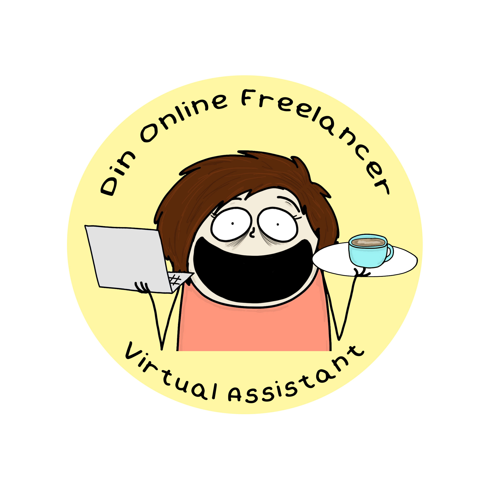 Virtuel Assistent dansk online freelancer_gul logo